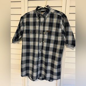 Red Head Brand Co. Men's Medium Blue & White Button Down Shirt